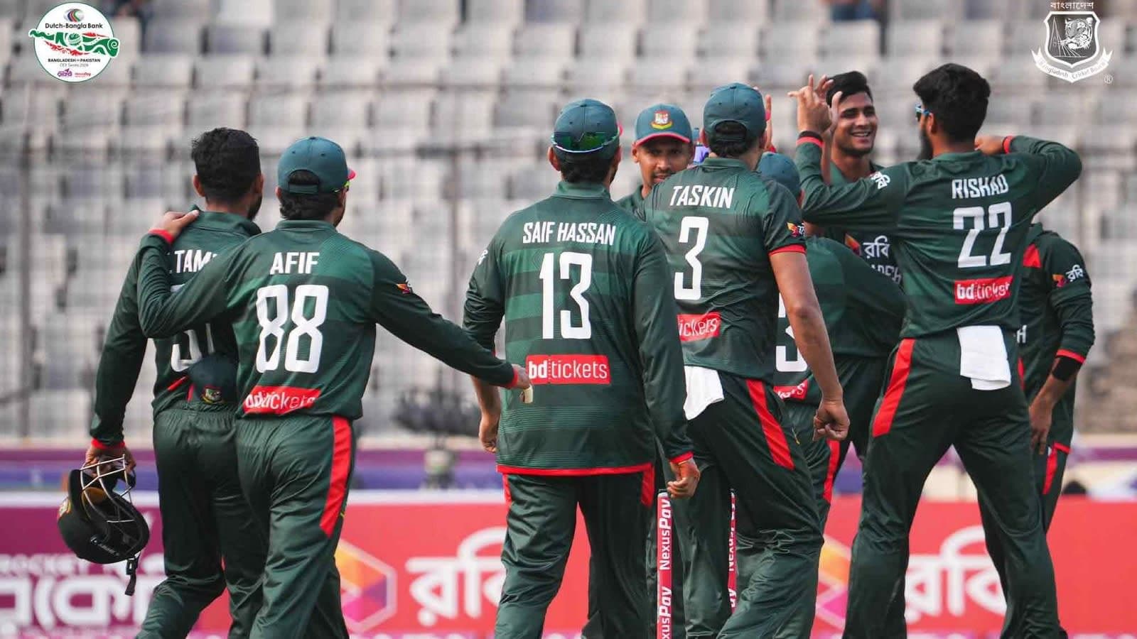 বাংলাদেশের দুর্দান্ত জয়: প্রথম ওয়ানডেতে পাকিস্তানকে ৮ উইকেটে হারাল টাইগাররা